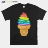 Rainbow Ice Cream Lesbian Gay Pride Lgbt Gifts Unisex T-Shirt