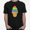 Rainbow Ice Cream Lesbian Gay Pride Lgbt Gifts Unisex T-Shirt