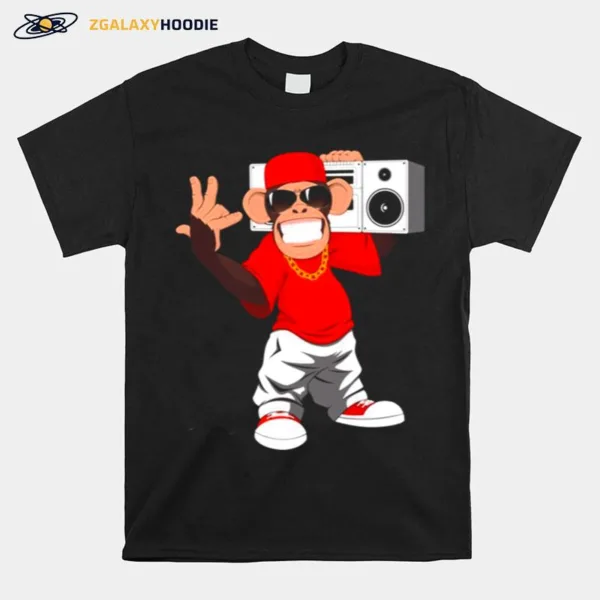 Rap Monkey Gift Hip Hop Unisex T-Shirt