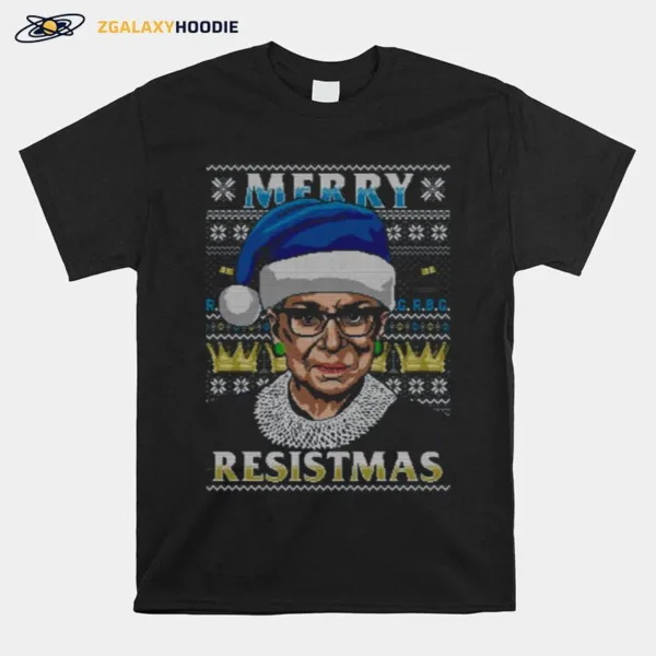 Rbg Merry Resistmas Ugly Christmas Unisex T-Shirt