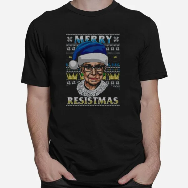 Rbg Merry Resistmas Ugly Christmas Unisex T-Shirt