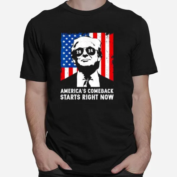 Retro America? Comeback Starts Right Now Support Trump 2024 Unisex T-Shirt