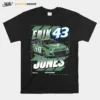 Retro Erik Jones Checkered Flag Us Air Force Car Unisex T-Shirt