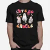 Retro Groovy Let? Go Ghouls Halloween Ghost Outfit Costumes Unisex T-Shirt