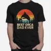 Retro Vintage Best Orca Dad Ever Father? Day Raglan Baseball Tee Unisex T-Shirt