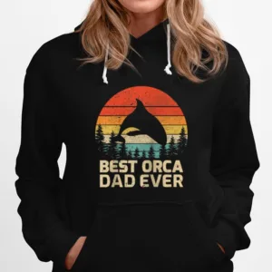 Retro Vintage Best Orca Dad Ever Father? Day Raglan Baseball Tee Unisex T-Shirt