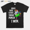 Rock Paper Scissors Throat Punch I Win Unicorn Unisex T-Shirt