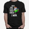 Rock Paper Scissors Throat Punch I Win Unicorn Unisex T-Shirt