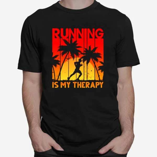 Running Is My Therapy Unisex T-Shirt