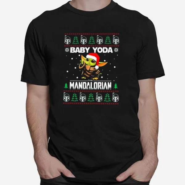 Santa Baby Yoda The Mandalorian Ugly Christmas Unisex T-Shirt