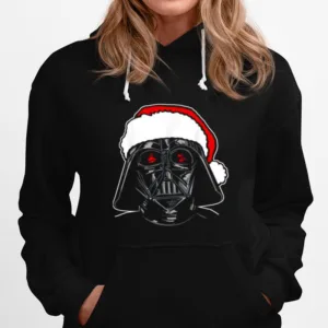 Santa Darth Vader Sketch Graphic Storm Trooper Santa Star Wars Christmas Unisex T-Shirt