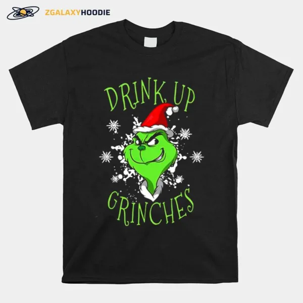 Santa Grinch Drink Up Grinches Christmas Unisex T-Shirt