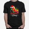 Santa High Heeled Grammy Claus Merry Christmas Light Unisex T-Shirt