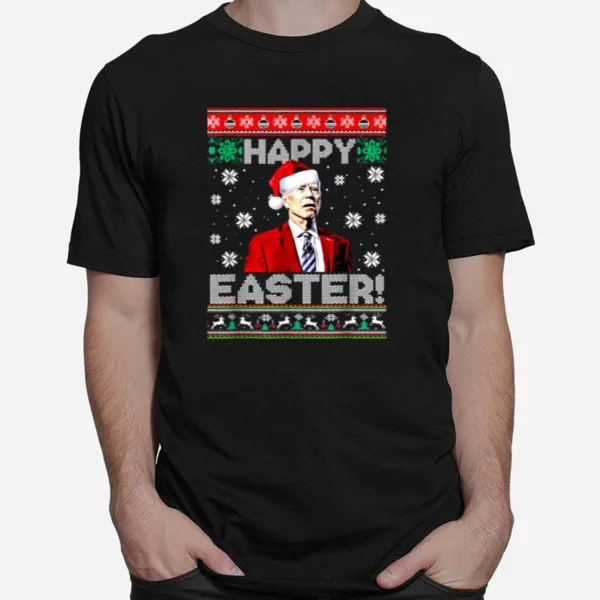 Santa Joe Biden Happy Easter Ugly Christmas Unisex T-Shirt