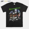 Seattle Seahawks Tyler Lockett Russell Wilson Chris Carson Dk Metcalf Signatures Unisex T-Shirt