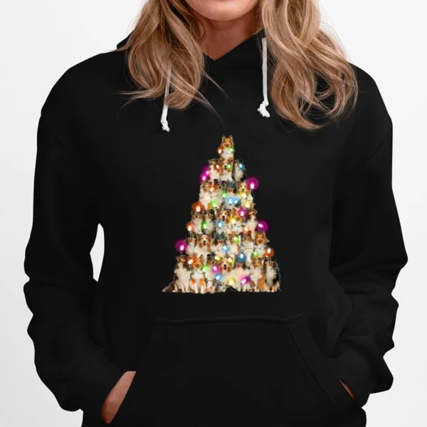 Sheltie Dog Christmas Tree Sheltie Xmas Tree Unisex T-Shirt