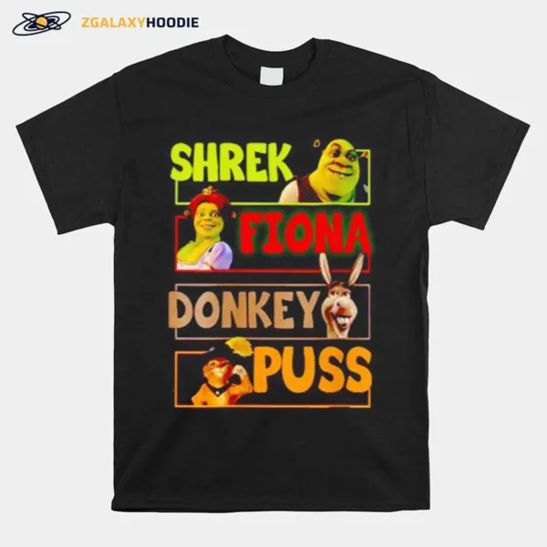 Shrek Fiona Donkey Puss Unisex T-Shirt
