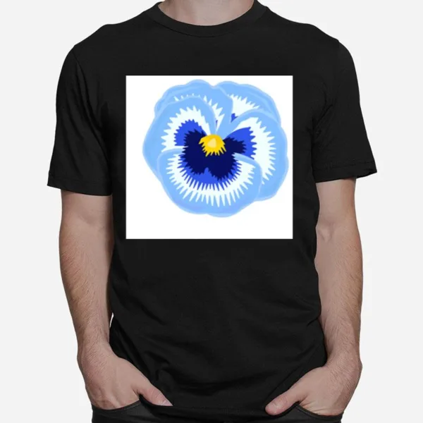 Single Blue Pansy Close Up Classic Unisex T-Shirt