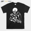 Skeleton Head Playing Acoustic Rock On His Guitar Its Music Unisex T-Shirt