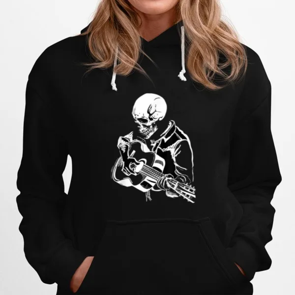 Skeleton Head Playing Acoustic Rock On His Guitar Its Music Unisex T-Shirt