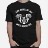 Skeleton Riding Motorcycle The Rebel In Me Will Never Die Unisex T-Shirt