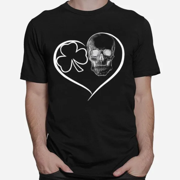 Skull Heart St Patricks Day Unisex T-Shirt