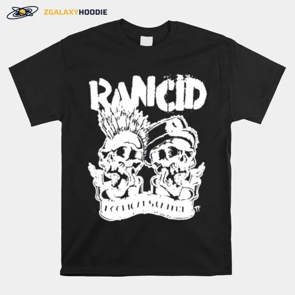 Skull White Art Rancid Band Unisex T-Shirt