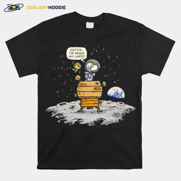 Snoopy And Woodstock Houston The Beagle Has Landed Unisex T-Shirt