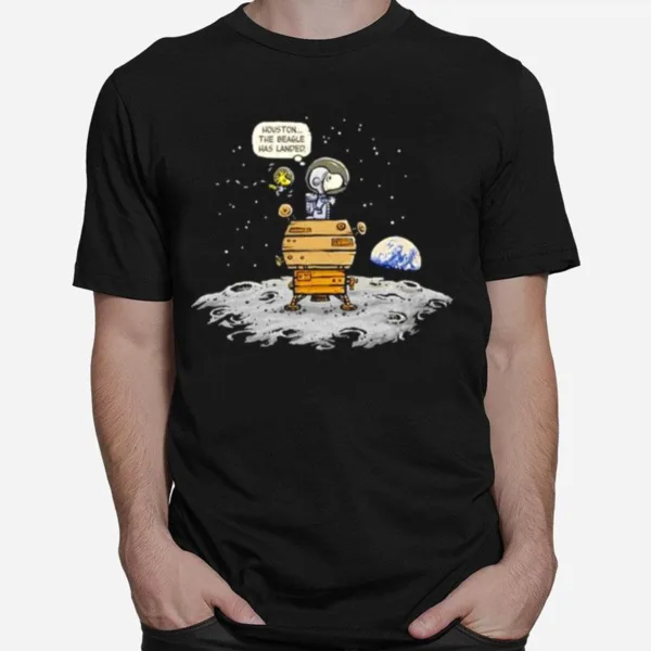 Snoopy And Woodstock Houston The Beagle Has Landed Unisex T-Shirt