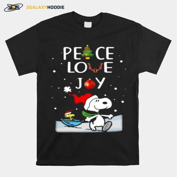 Snoopy Peace Love Joy Christmas Sihrt Unisex T-Shirt