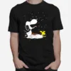 Snoopy Vs Woodstock Playing With Snow Unisex T-Shirt