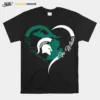 Spartan Strong Go Green Heart Michigan State University Unisex T-Shirt