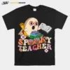 Spooky Teacher Groovy Retro Ghost Halloween Teacher Unisex T-Shirt