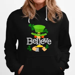 St Patricks Day Cute Believe Leprechaun Shamrock Unisex T-Shirt