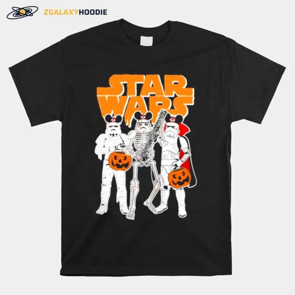 Star Wars Stormtrooper Skeleton Costume Mickey Ears Halloween Unisex Unisex T-Shirt