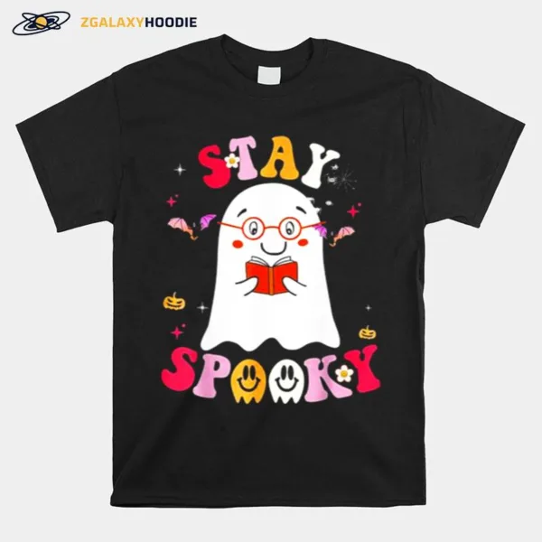 Stay Spooky Cute Ghost With Flowers Halloween Costume Unisex T-Shirt