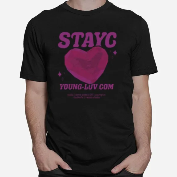 Stayc? Young Luv Pink Hear Unisex T-Shirt