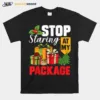 Stop Staring At My Package Christmas Tree Unisex T-Shirt