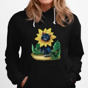 Sunflower Cat Lover Design For Cats Langarmshirt Unisex T-Shirt