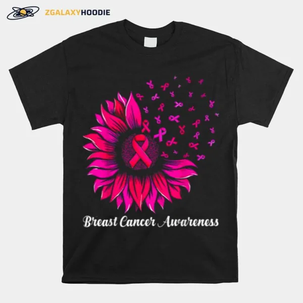 Sunflower Wear Pink Breast Cancer Awareness Women Warrior Unisex T-Shirt