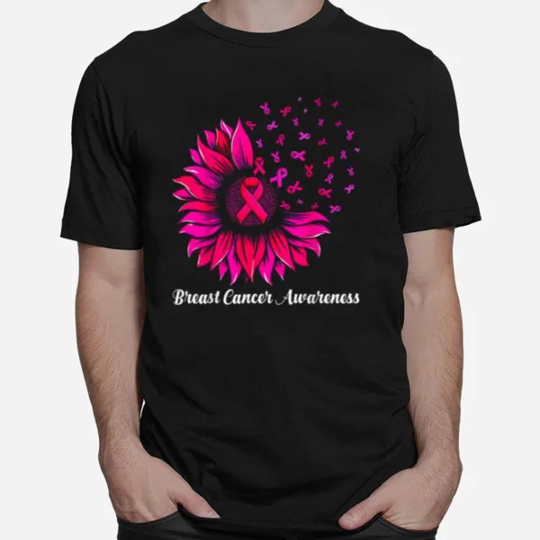 Sunflower Wear Pink Breast Cancer Awareness Women Warrior Unisex T-Shirt