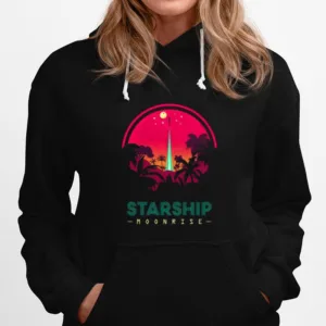 Sunset Art Spacex Starship Retro Unisex T-Shirt