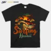 Sunset On The Beach Vintage Hawaii Surfing Label Unisex T-Shirt