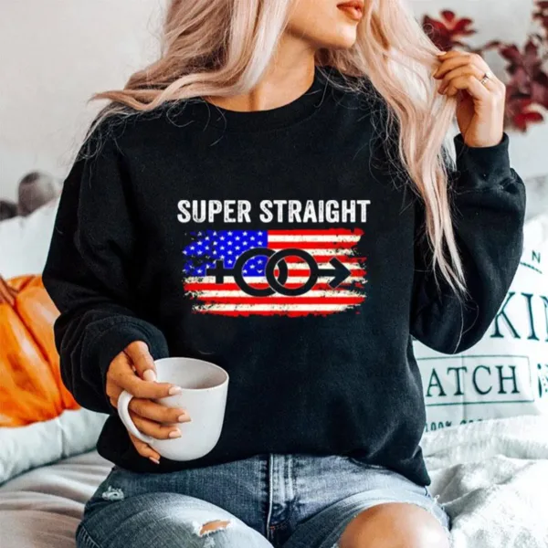 Super Straight American Flag Unisex T-Shirt