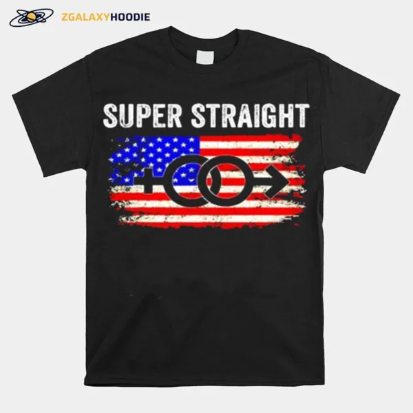 Super Straight American Flag Unisex T-Shirt