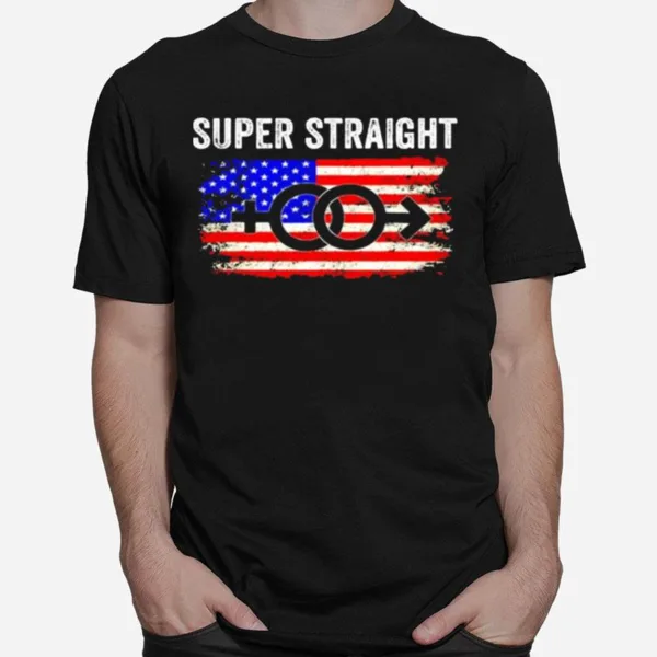 Super Straight American Flag Unisex T-Shirt