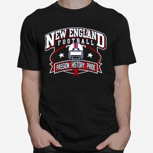 Team Passion History Pride Vintage Navy New England Retro American Football Unisex T-Shirt