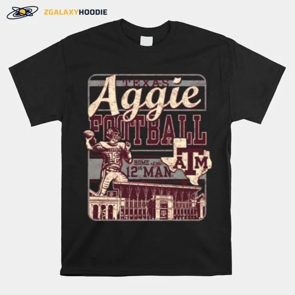 Texas A&M Aggie Vintage Football Square Home Of The 12Th Man Unisex T-Shirt