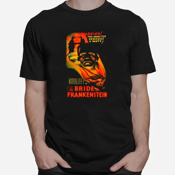 The Bride Of Frankenstein Horror Movie Halloween Unisex T-Shirt