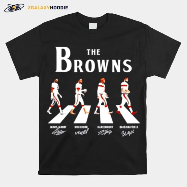 The Browns Landry Chubb Hunt Mayfield Abbey Road Signatures Unisex T-Shirt